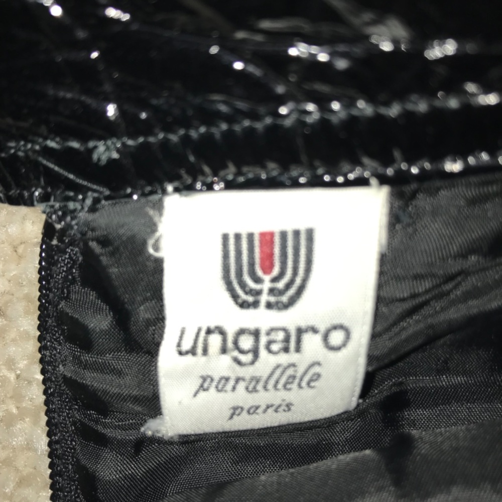 Emanuel Ungaro  animal print patent leather mini skirt - Picture 2 of 2